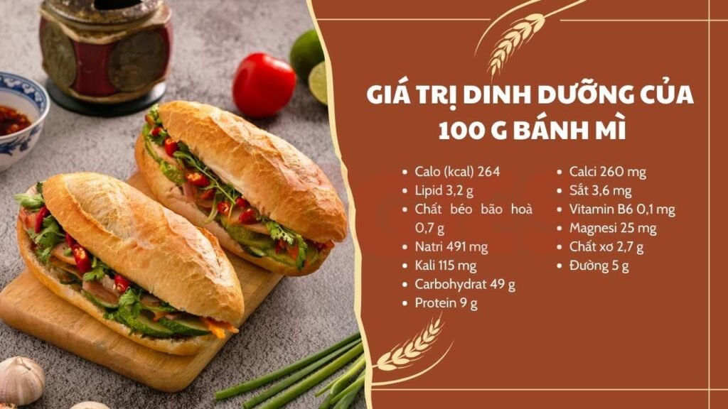 1 ổ bánh mì bao nhiêu calo